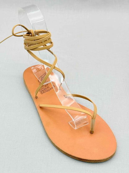Pre-loved ANCIENT GREEK SANDALS Gladiator Tan Size EU 39 Sandals at Reems Closet