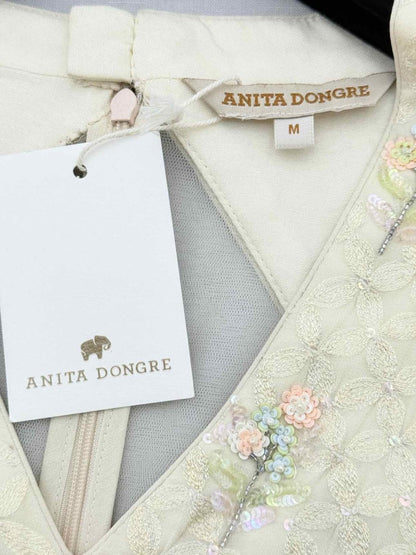 Pre - loved ANITA DONGRE Cream Multicolor Size Medium Long Dress at Reems Closet