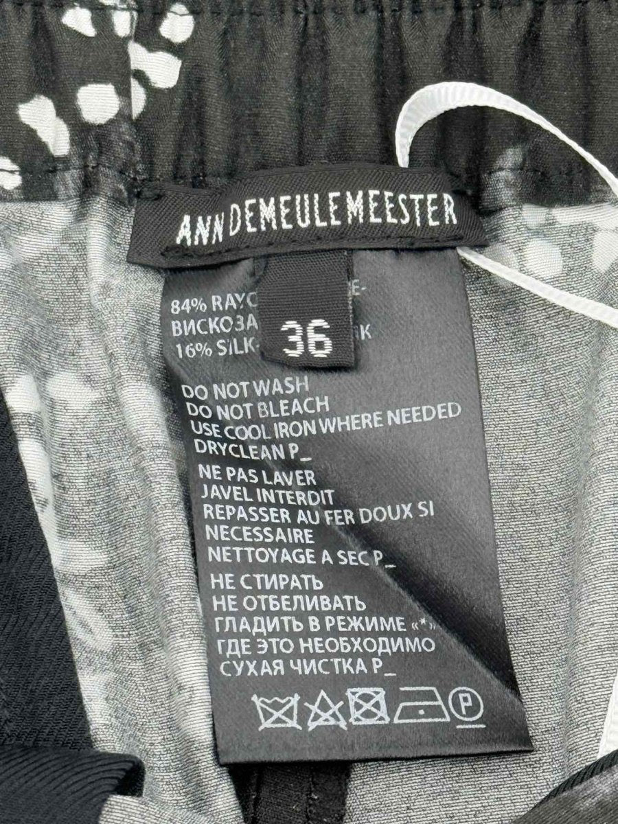 Pre - loved ANN DEMEULEMEESTER Black & White Size XSmall Pants at Reems Closet