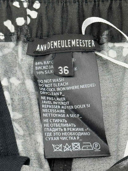 Pre - loved ANN DEMEULEMEESTER Black & White Size XSmall Pants at Reems Closet