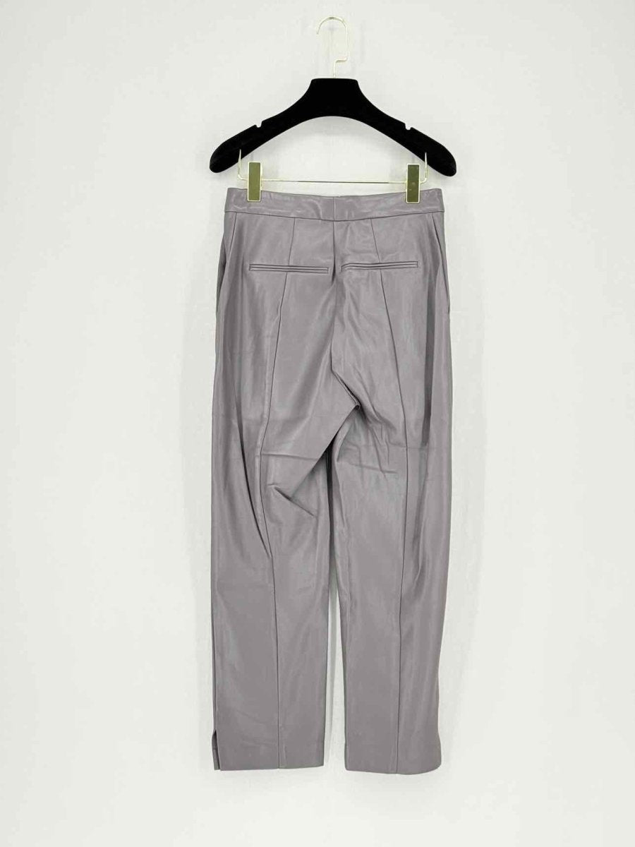 Pre - loved ANN TAYLOR Faux Leather Dark Grey Size US 2 Pants at Reems Closet