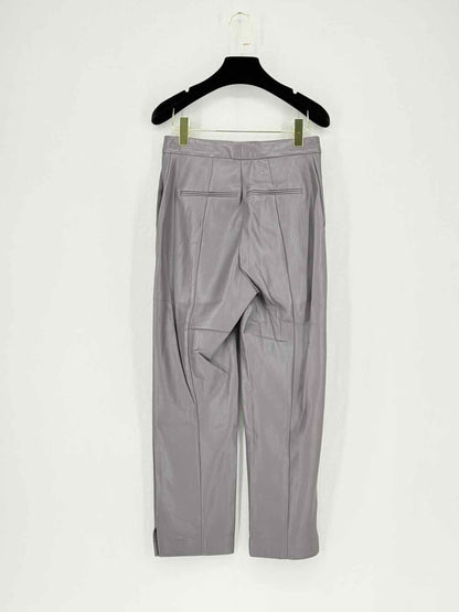 Pre - loved ANN TAYLOR Faux Leather Dark Grey Size US 2 Pants at Reems Closet