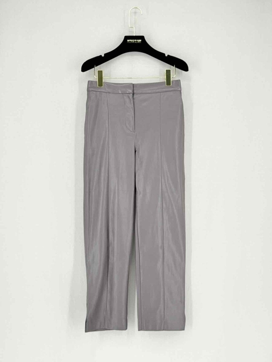 Pre - loved ANN TAYLOR Faux Leather Dark Grey Size US 2 Pants at Reems Closet