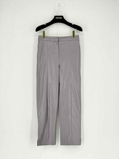 Pre - loved ANN TAYLOR Faux Leather Dark Grey Size US 2 Pants at Reems Closet