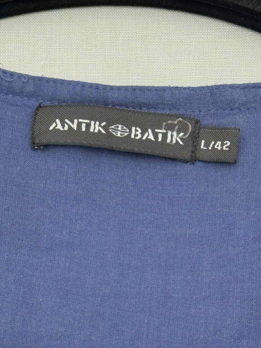 Pre - loved ANTIK BATIK Navy Size Large Knee Length Dress at Reems Closet