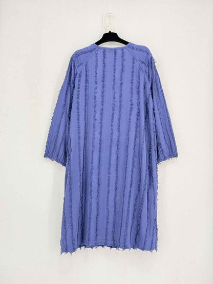 Pre - loved ANTIK BATIK Navy Size Large Knee Length Dress at Reems Closet