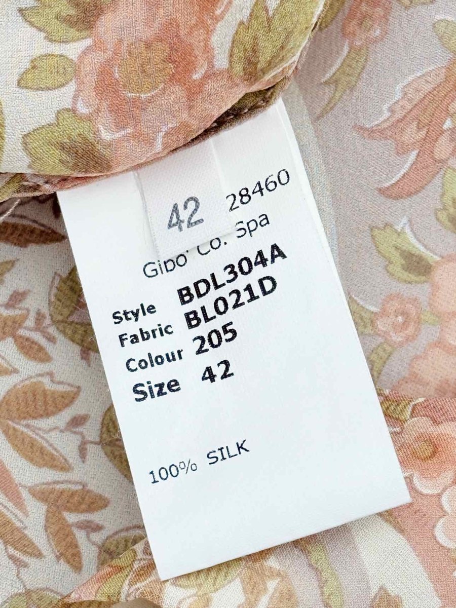 Pre-loved ANTONIO BERARDI Cream Multicolor Size US 6 Blouse at Reems Closet