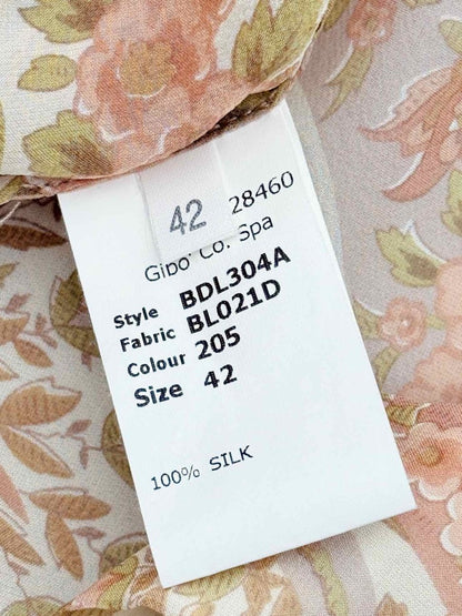Pre-loved ANTONIO BERARDI Cream Multicolor Size US 6 Blouse at Reems Closet