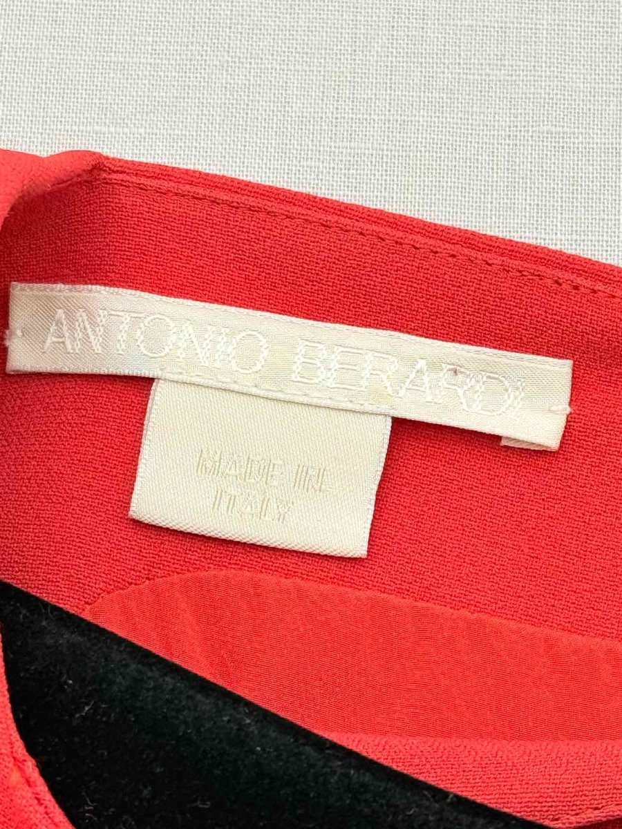 Pre - loved ANTONIO BERARDI Orange Size Large Knee Length Dress at Reems Closet