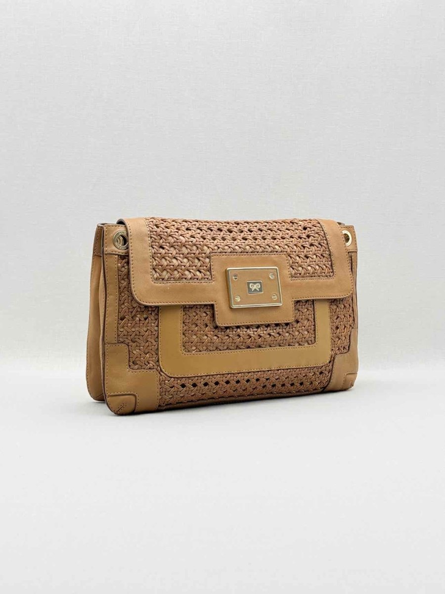 Pre - loved ANYA HINDMARCH Brown Clutch at Reems Closet