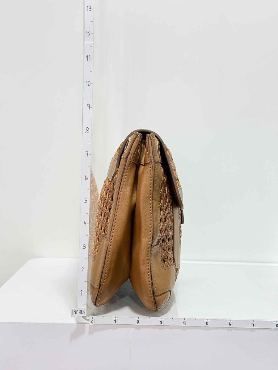 Pre - loved ANYA HINDMARCH Brown Clutch at Reems Closet