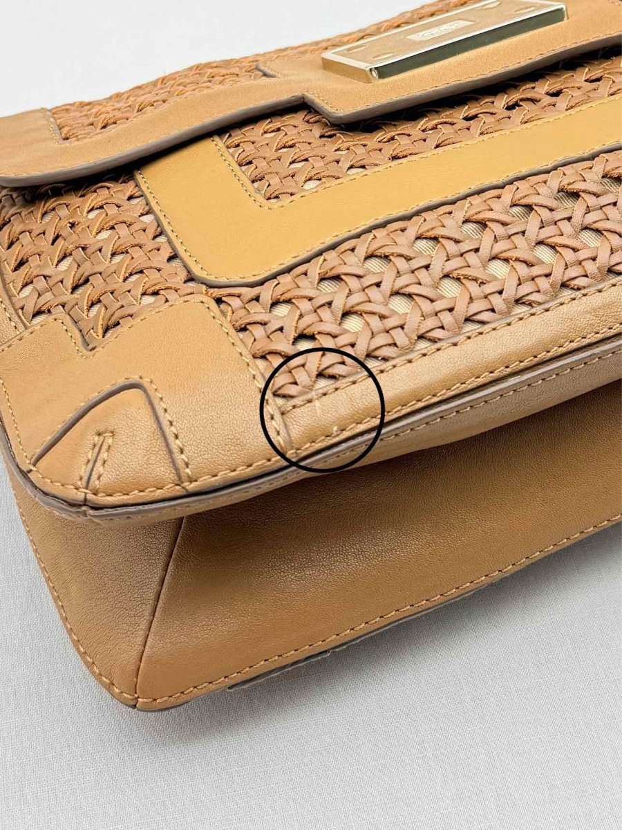 Pre - loved ANYA HINDMARCH Brown Clutch at Reems Closet