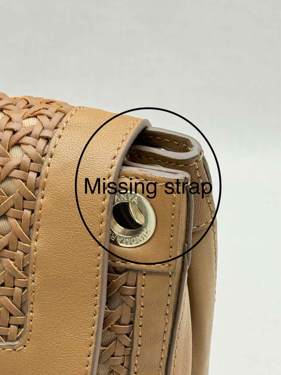 Pre - loved ANYA HINDMARCH Brown Clutch at Reems Closet