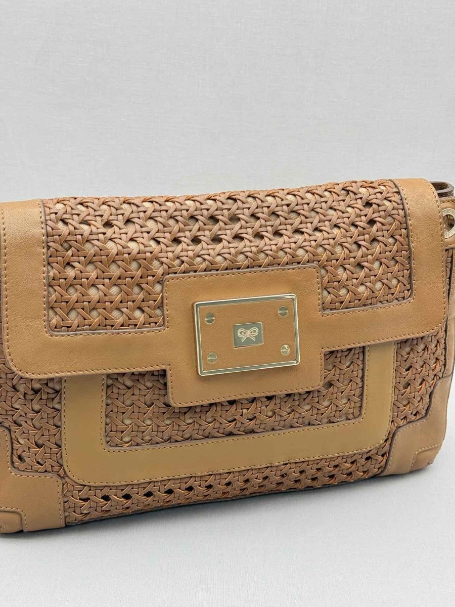 Pre - loved ANYA HINDMARCH Brown Clutch at Reems Closet