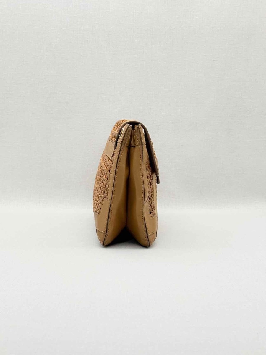 Pre - loved ANYA HINDMARCH Brown Clutch at Reems Closet