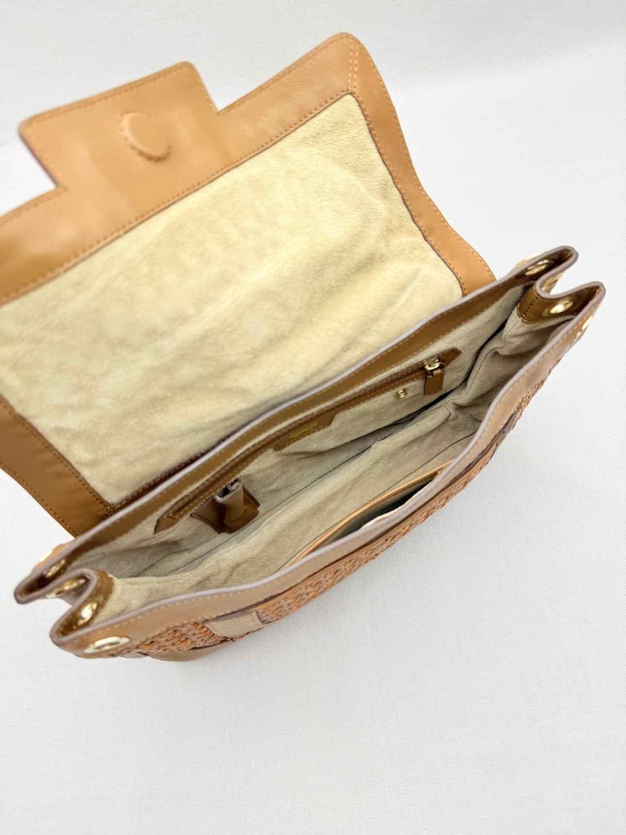 Pre - loved ANYA HINDMARCH Brown Clutch at Reems Closet
