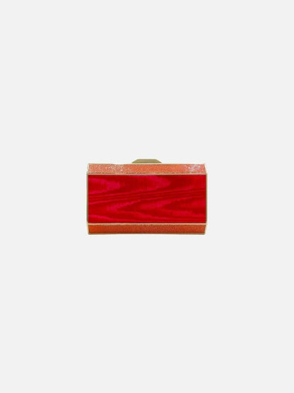 Pre-loved ANYA HINDMARCH Duke Red & Orange Stingray Clutch from Reems Closet
