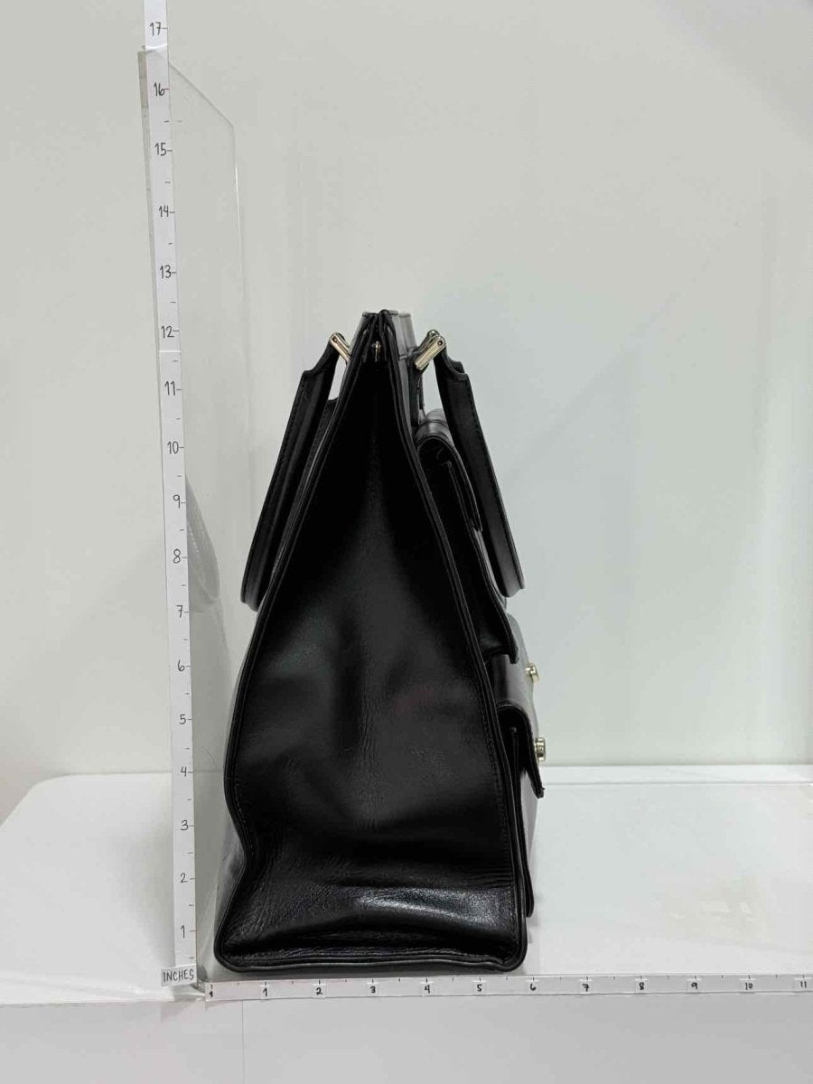 Pre-loved ANYA HINDMARCH Vintage Black Tote Bag at Reems Closet