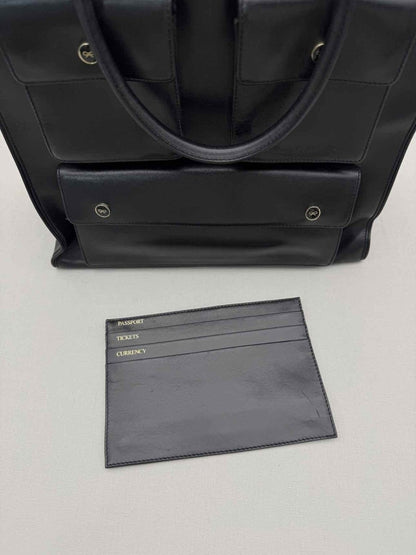 Pre-loved ANYA HINDMARCH Vintage Black Tote Bag at Reems Closet