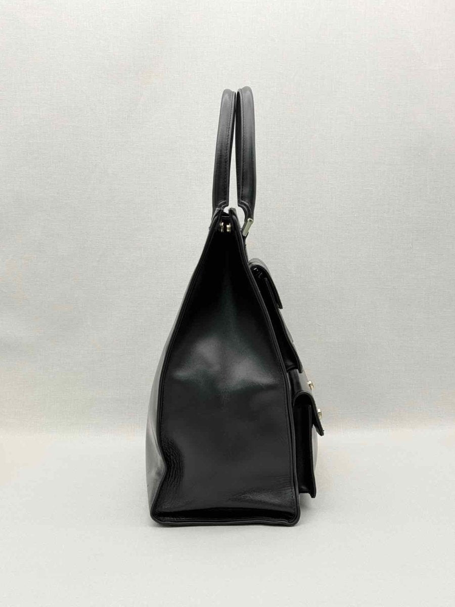 Pre-loved ANYA HINDMARCH Vintage Black Tote Bag at Reems Closet