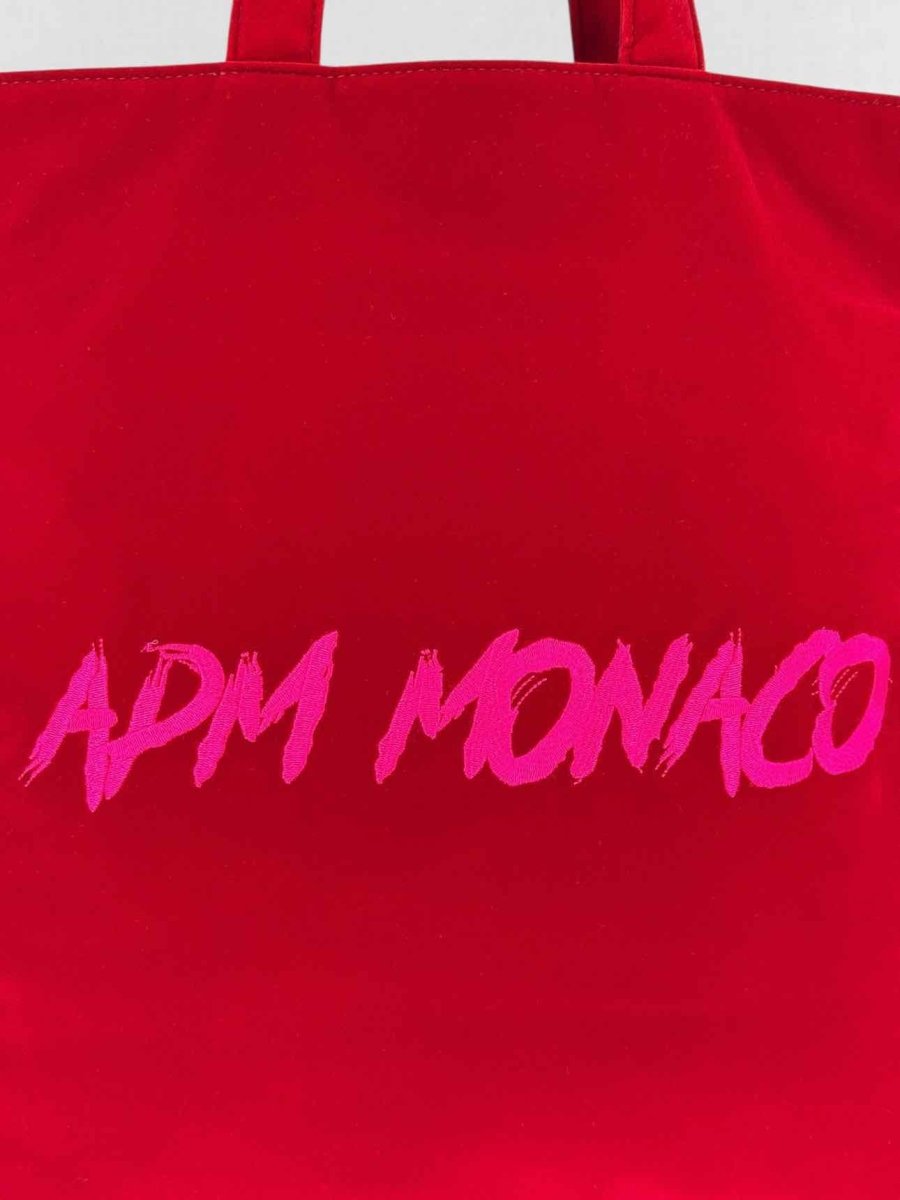 Pre - loved APM MONACO Red Snake Print Tote Bag at Reems Closet