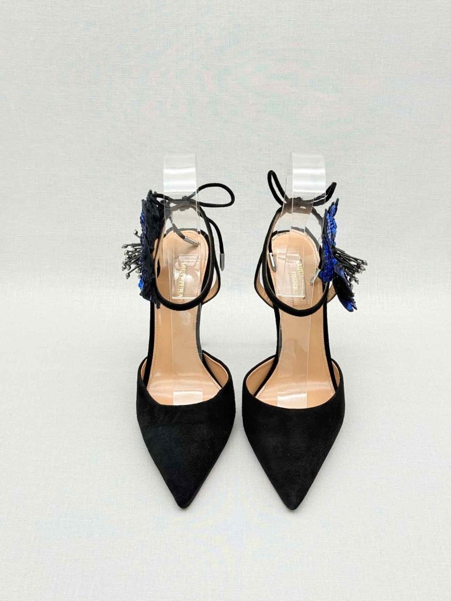 Pre - loved AQUAZZURA Black Size EU 39 Pumps at Reems Closet
