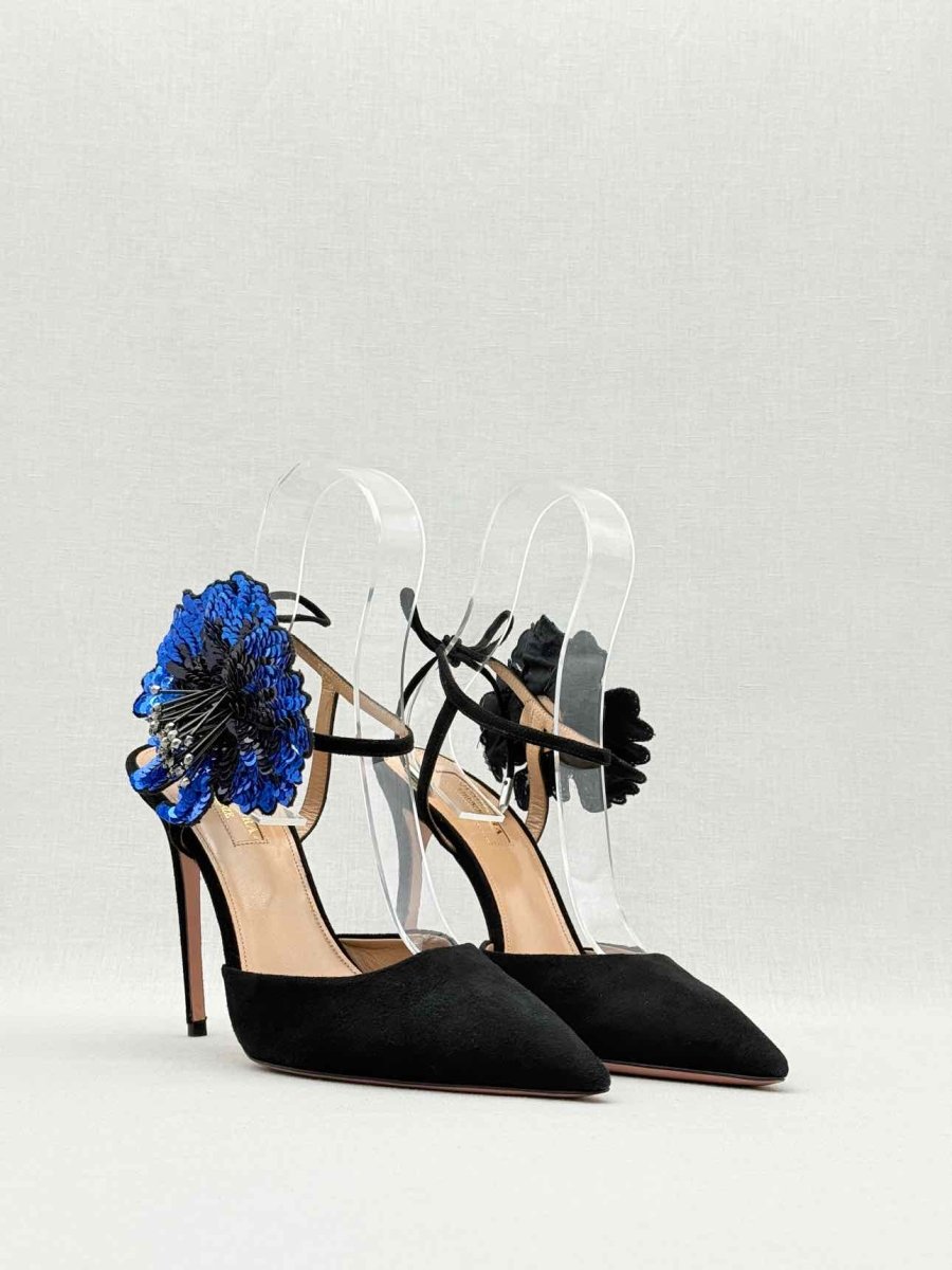 Pre - loved AQUAZZURA Black Size EU 39 Pumps at Reems Closet