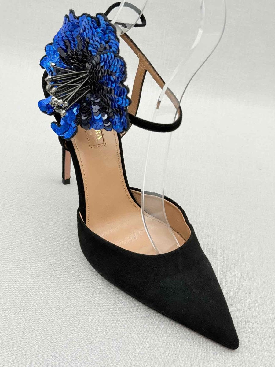 Pre - loved AQUAZZURA Black Size EU 39 Pumps at Reems Closet