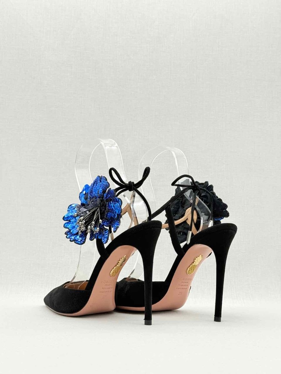 Pre - loved AQUAZZURA Black Size EU 39 Pumps at Reems Closet
