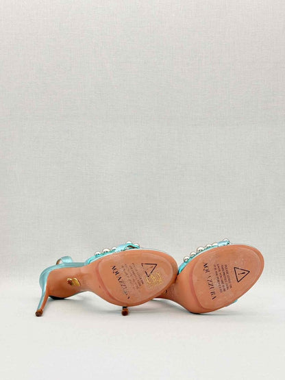 Pre - loved AQUAZZURA Bubbles Aqua Size EU 38 Slingbacks at Reems Closet