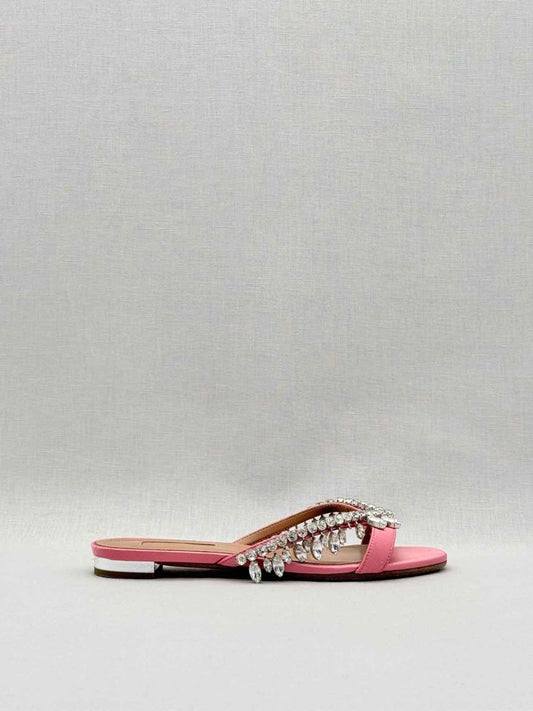 Pre - loved AQUAZZURA Pink Size EU 35.5 Flats at Reems Closet