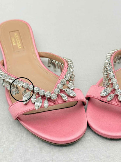Pre - loved AQUAZZURA Pink Size EU 35.5 Flats at Reems Closet