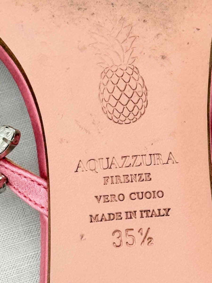 Pre - loved AQUAZZURA Pink Size EU 35.5 Flats at Reems Closet