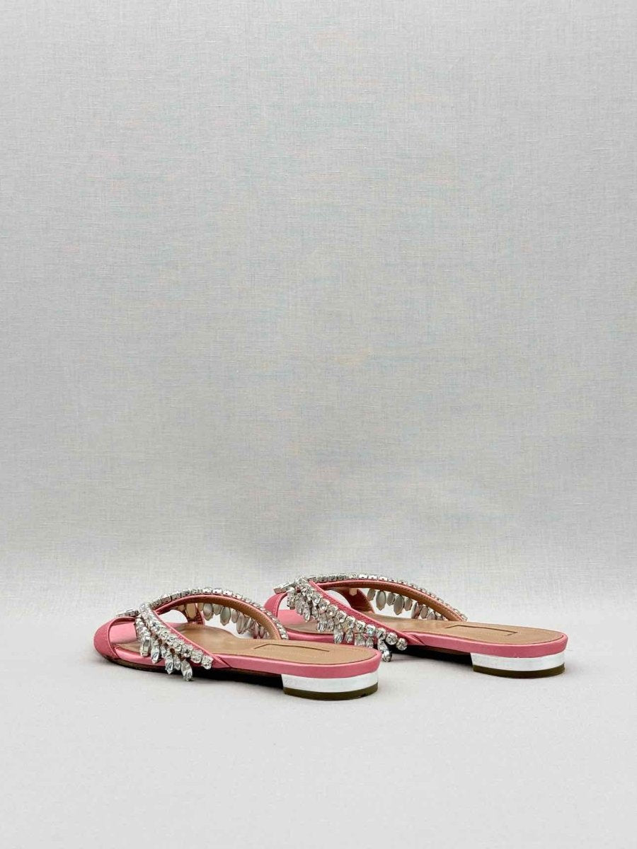 Pre - loved AQUAZZURA Pink Size EU 35.5 Flats at Reems Closet