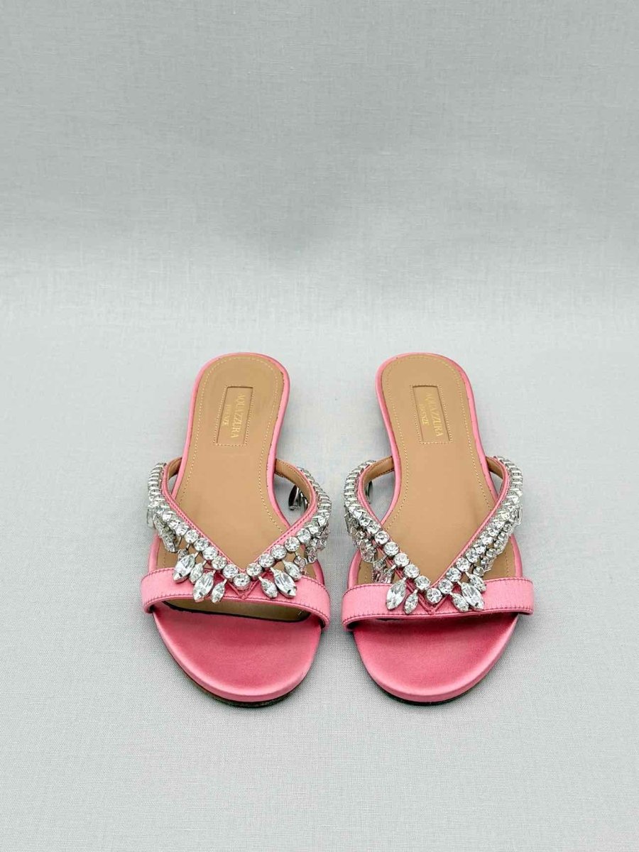 Pre - loved AQUAZZURA Pink Size EU 35.5 Flats at Reems Closet
