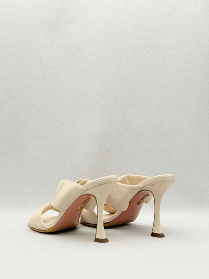 Pre-loved AQUAZZURA Twist Cream Size EU 41 Mules at Reems Closet