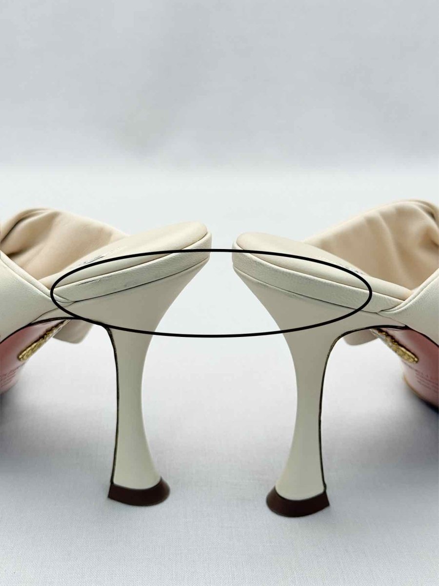 Pre-loved AQUAZZURA Twist Cream Size EU 41 Mules at Reems Closet