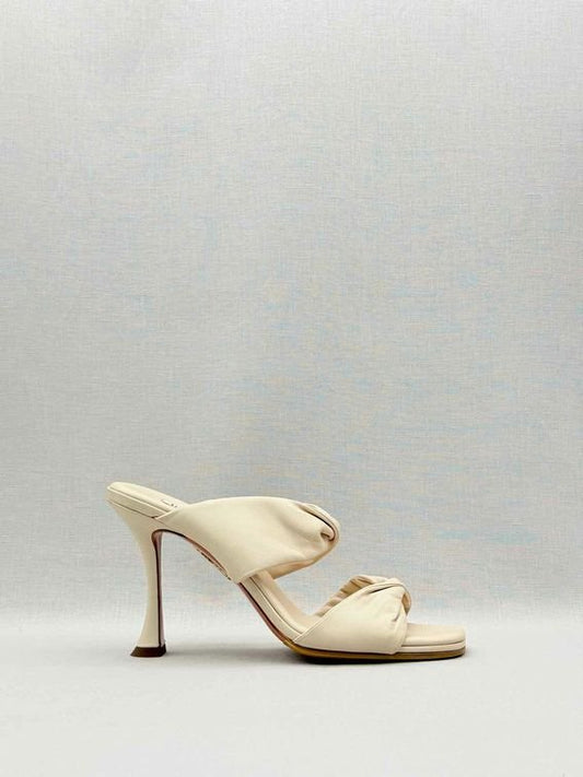 Pre-loved AQUAZZURA Twist Cream Size EU 41 Mules at Reems Closet