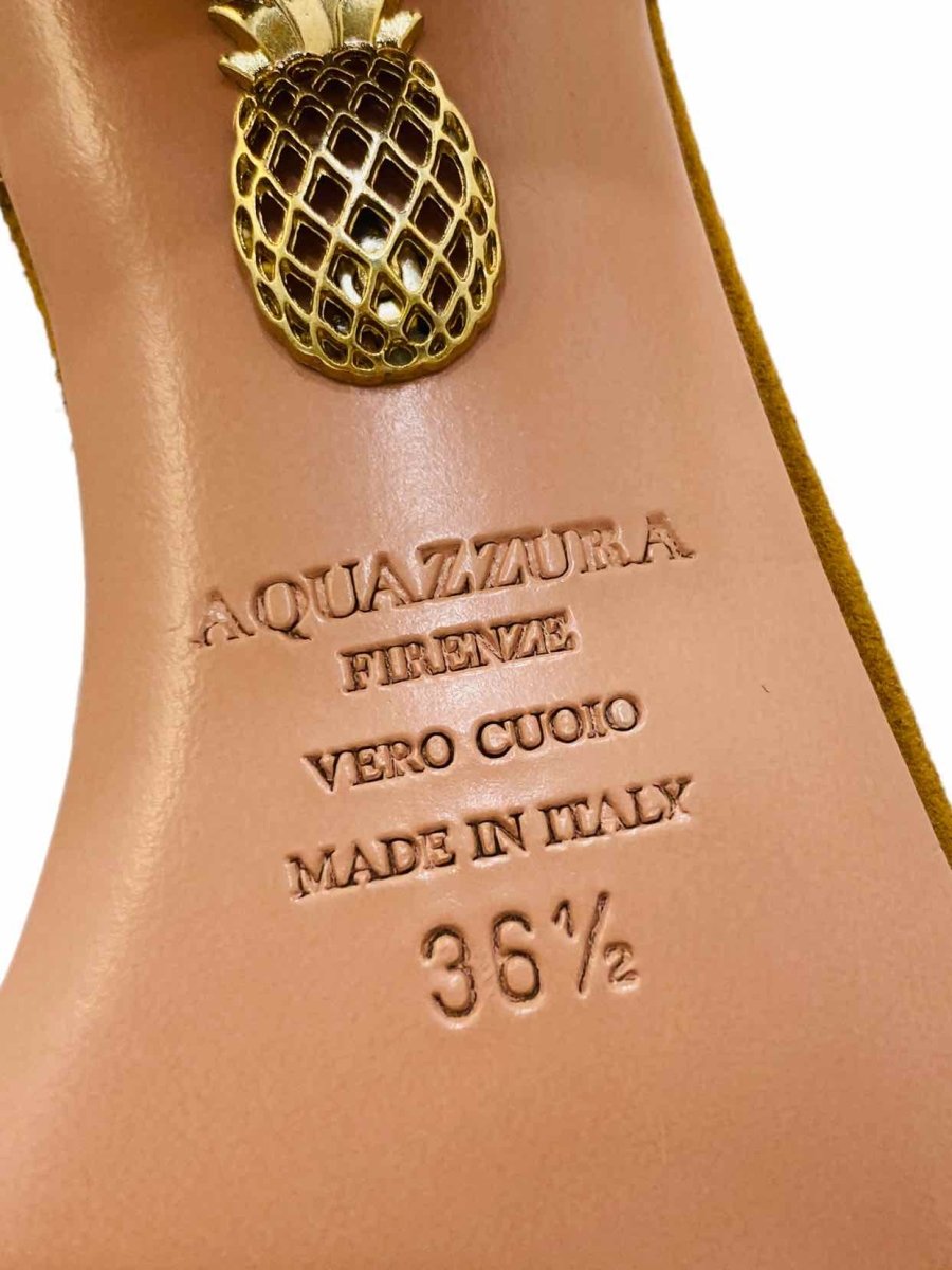 Pre - loved AQUAZZURA Wild Thing Brown Size EU 36.5 Heeled Sandals at Reems Closet