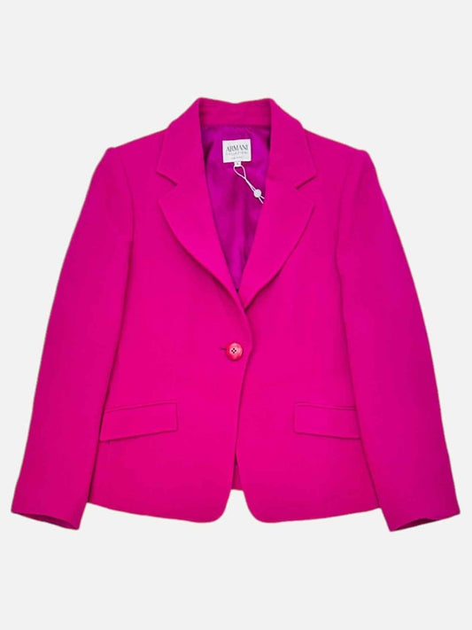 Pre-loved ARMANI COLLECTION Single Breasted Pink Jacket from Reems Closet