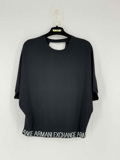 Pre - loved ARMANI EXCHANGE Black Size Small Top at Reems Closet