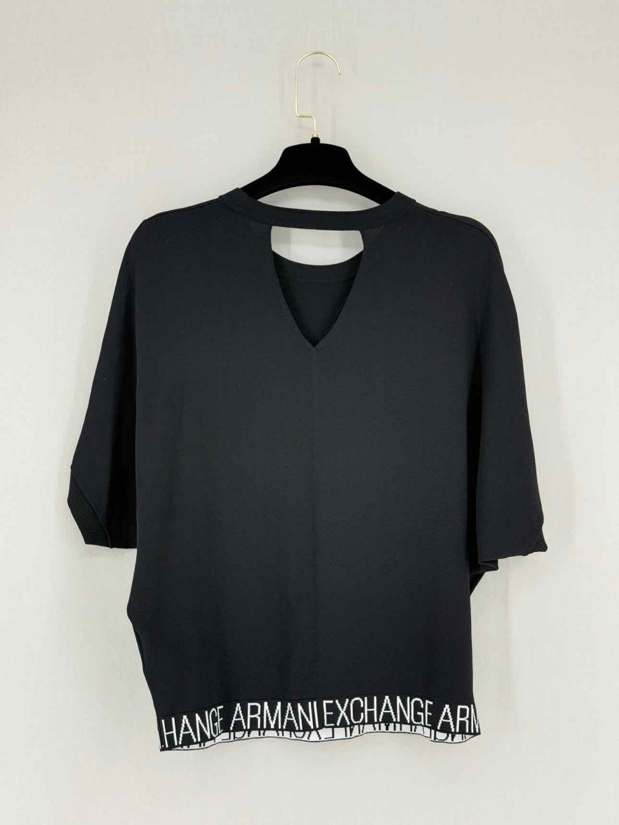 Pre - loved ARMANI EXCHANGE Black Size Small Top at Reems Closet