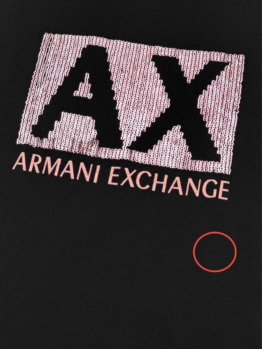 Pre-loved ARMANI EXCHANGE Black Size XSmall T-shirt at Reems Closet