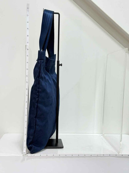 Pre - loved ARMANI JEANS Blue Monogram Tote Bag at Reems Closet