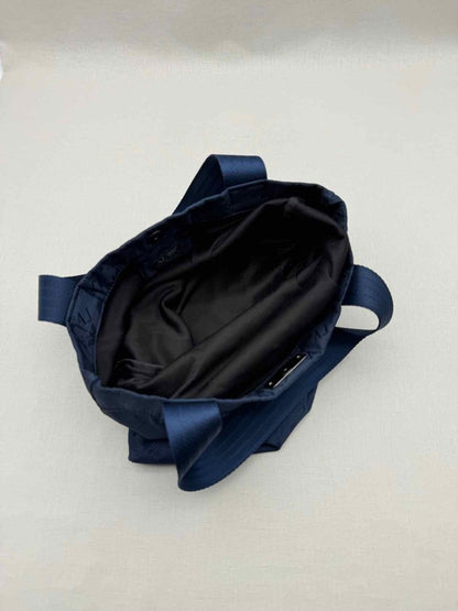 Pre - loved ARMANI JEANS Blue Monogram Tote Bag at Reems Closet