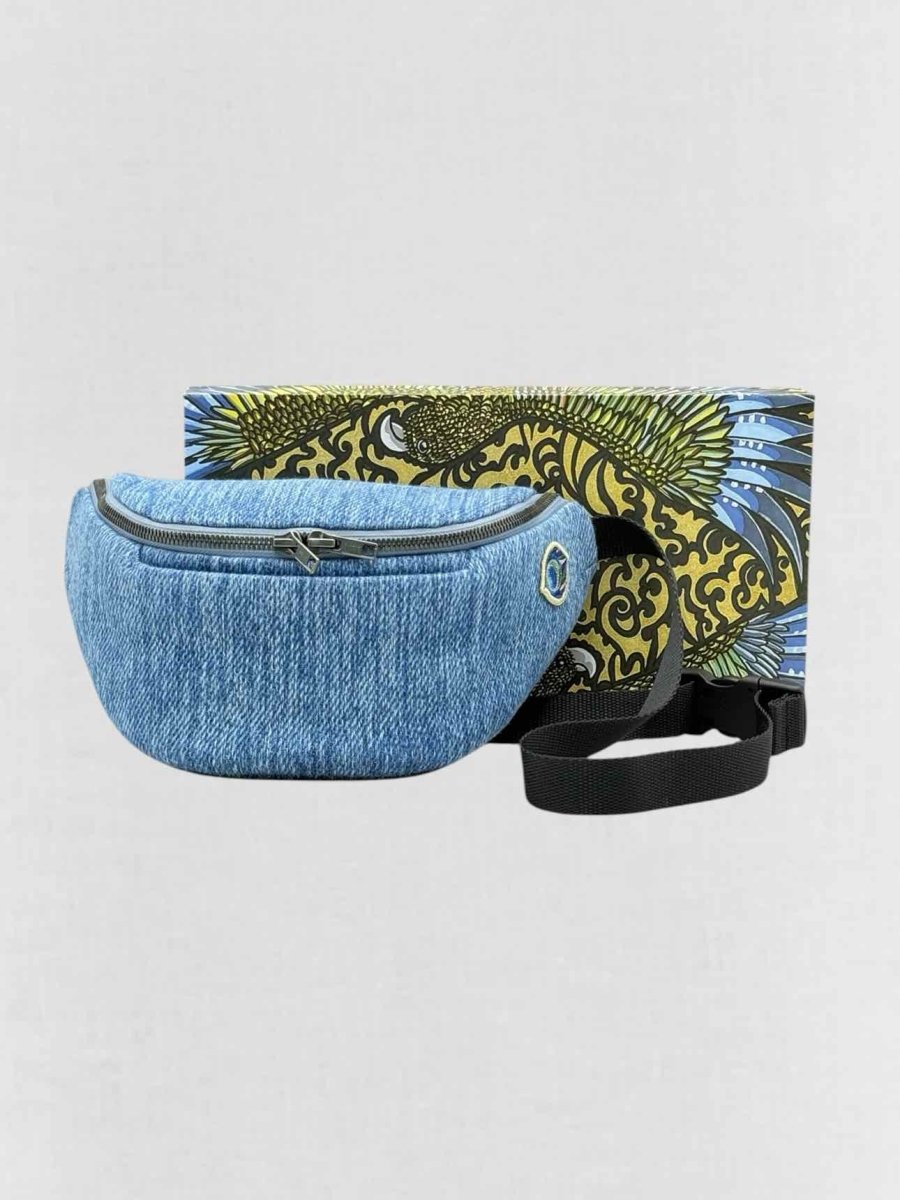 Pre-loved ARTIPOPPE Magic Blue Woven Belt Bag at Reems Closet
