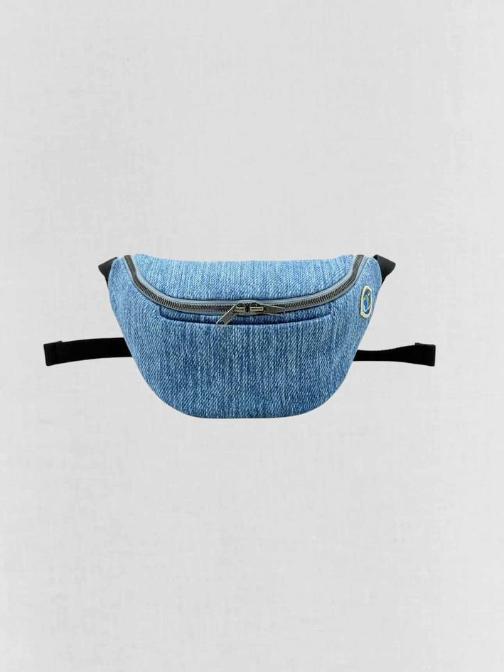 Pre-loved ARTIPOPPE Magic Blue Woven Belt Bag at Reems Closet
