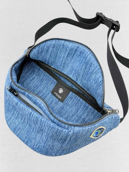 Pre-loved ARTIPOPPE Magic Blue Woven Belt Bag at Reems Closet