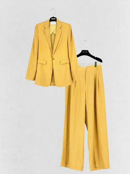 Pre - loved ASCENO Yellow Size Small Outfit Set at Reems Closet