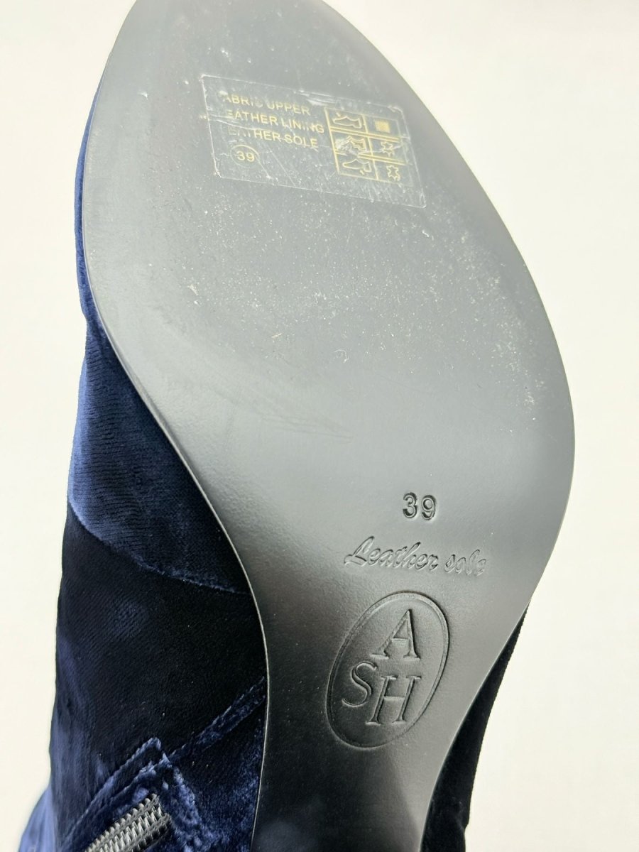 Pre - loved ASH Elixir Navy Blue Size EU 39 Ankle Boots at Reems Closet